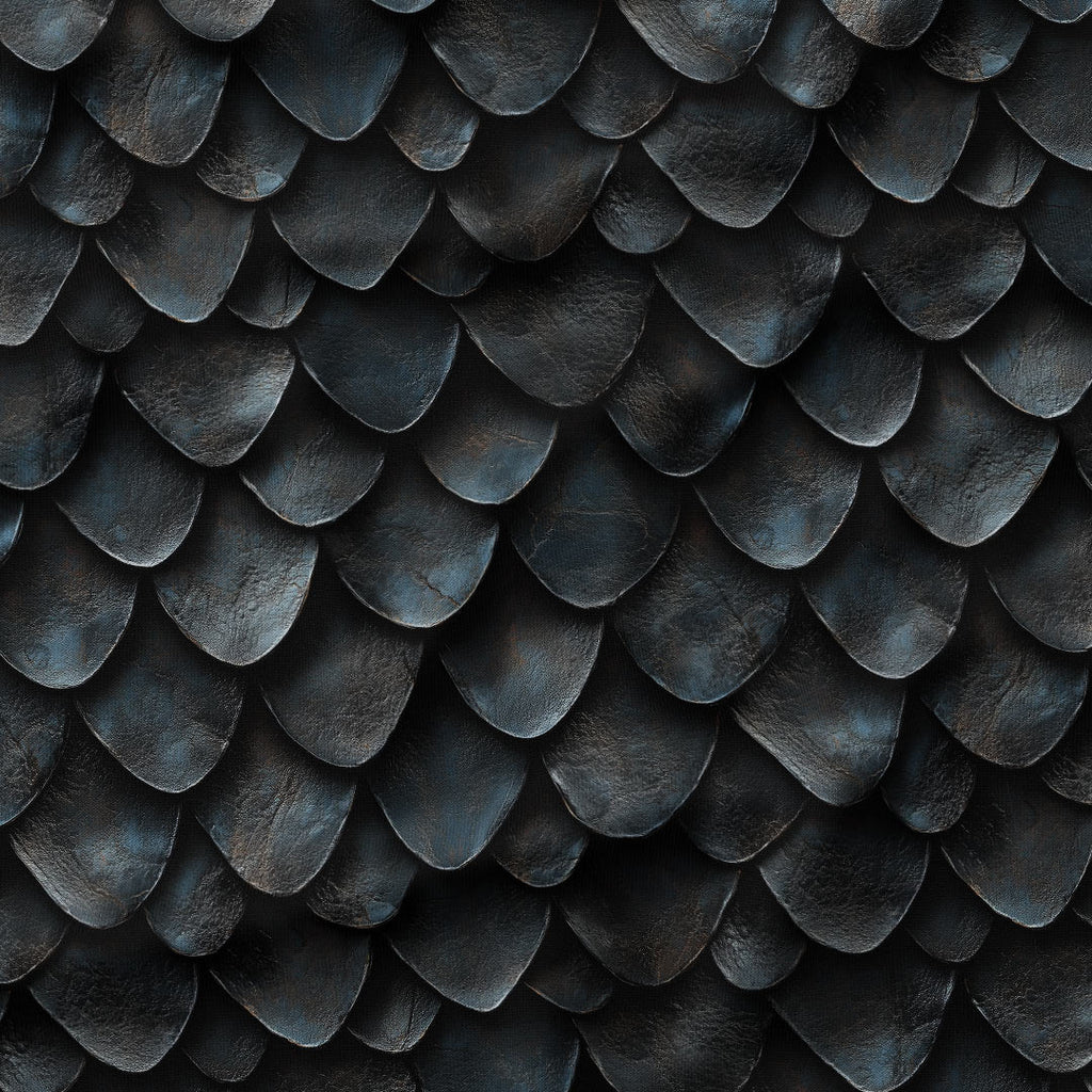 Black Dragon Scales Fabric