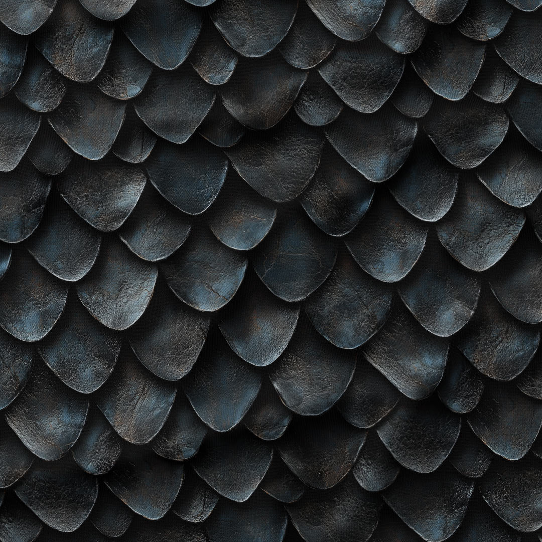 Black Dragon Scales Fabric