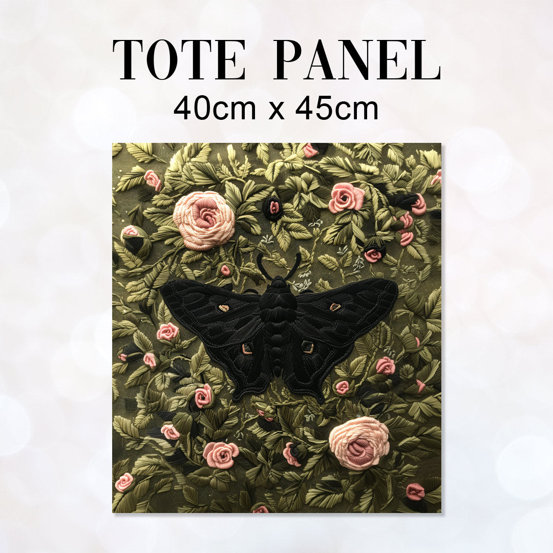 TOTE Fabric Bag Panel Black Moth TP-269