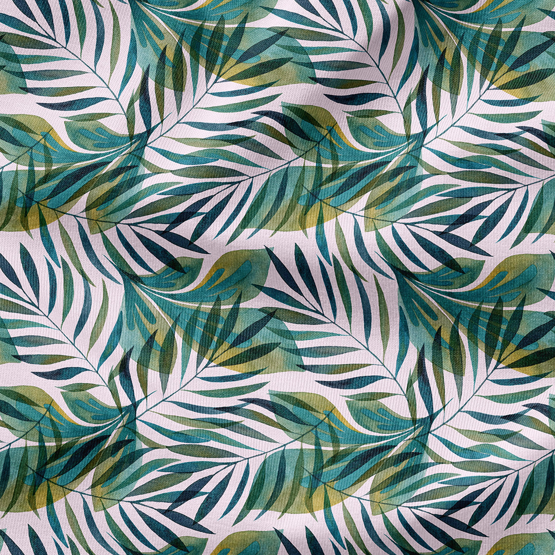 Black Panther Tropical Leaves Coord Fabric