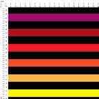 Black Rainbow Stripes Fabric