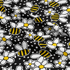 Daisy Bumble Bees Fabric