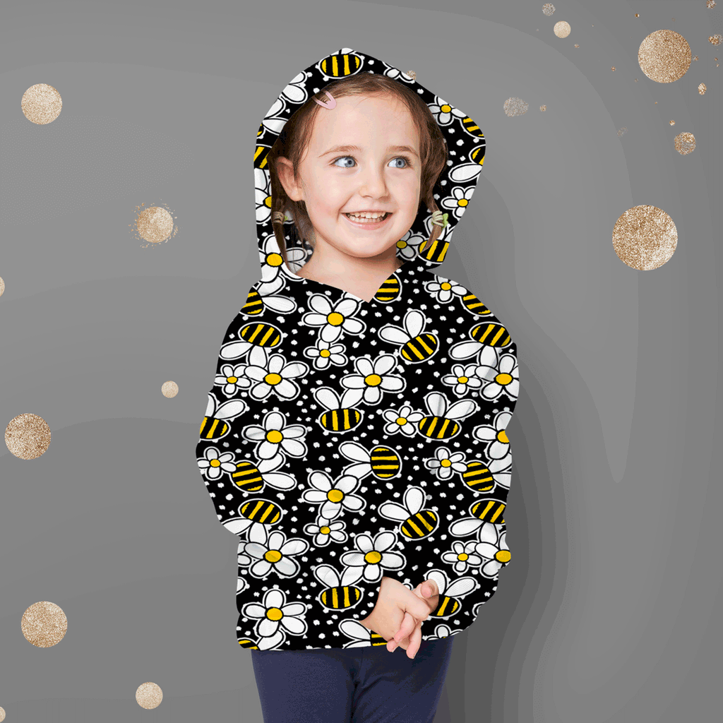 Daisy Bumble Bees Fabric
