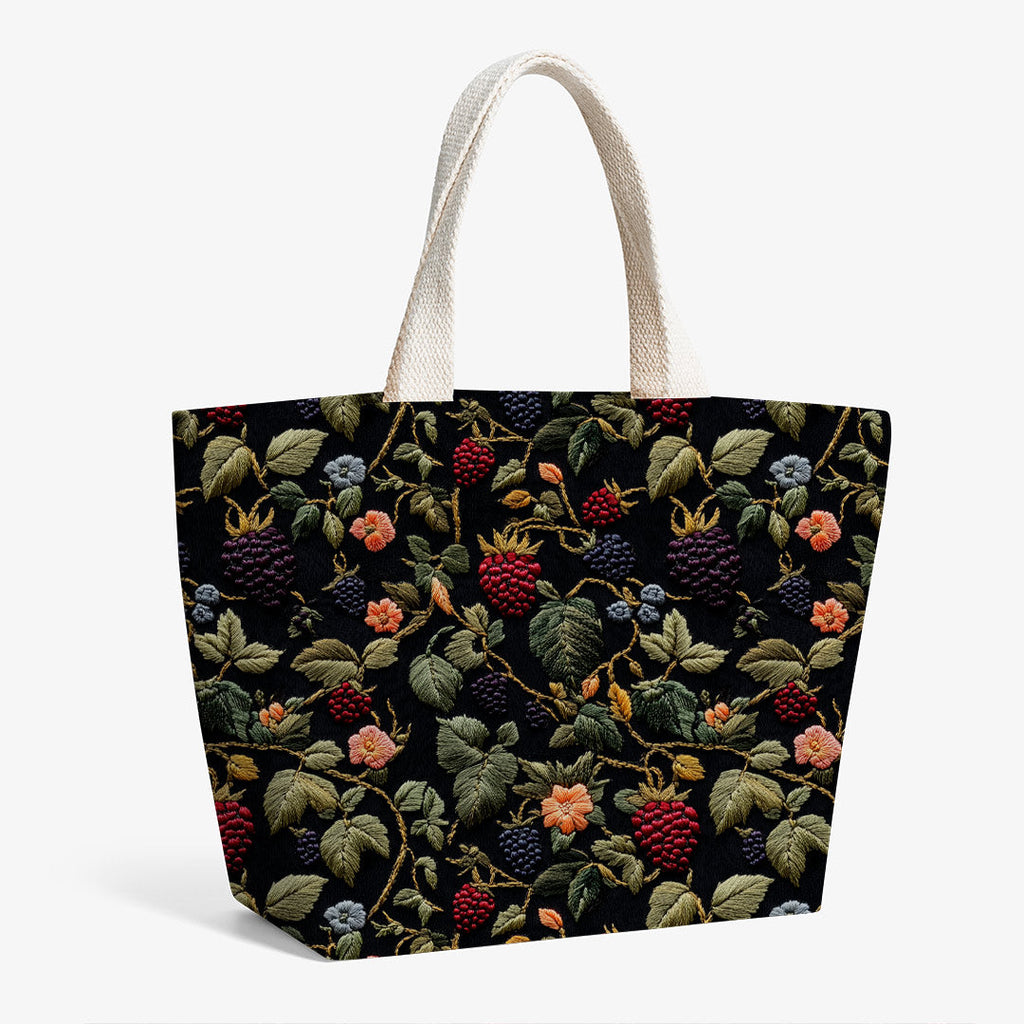 Blackberry Vine Black Fabric