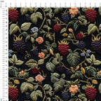 Blackberry Vine Black Fabric