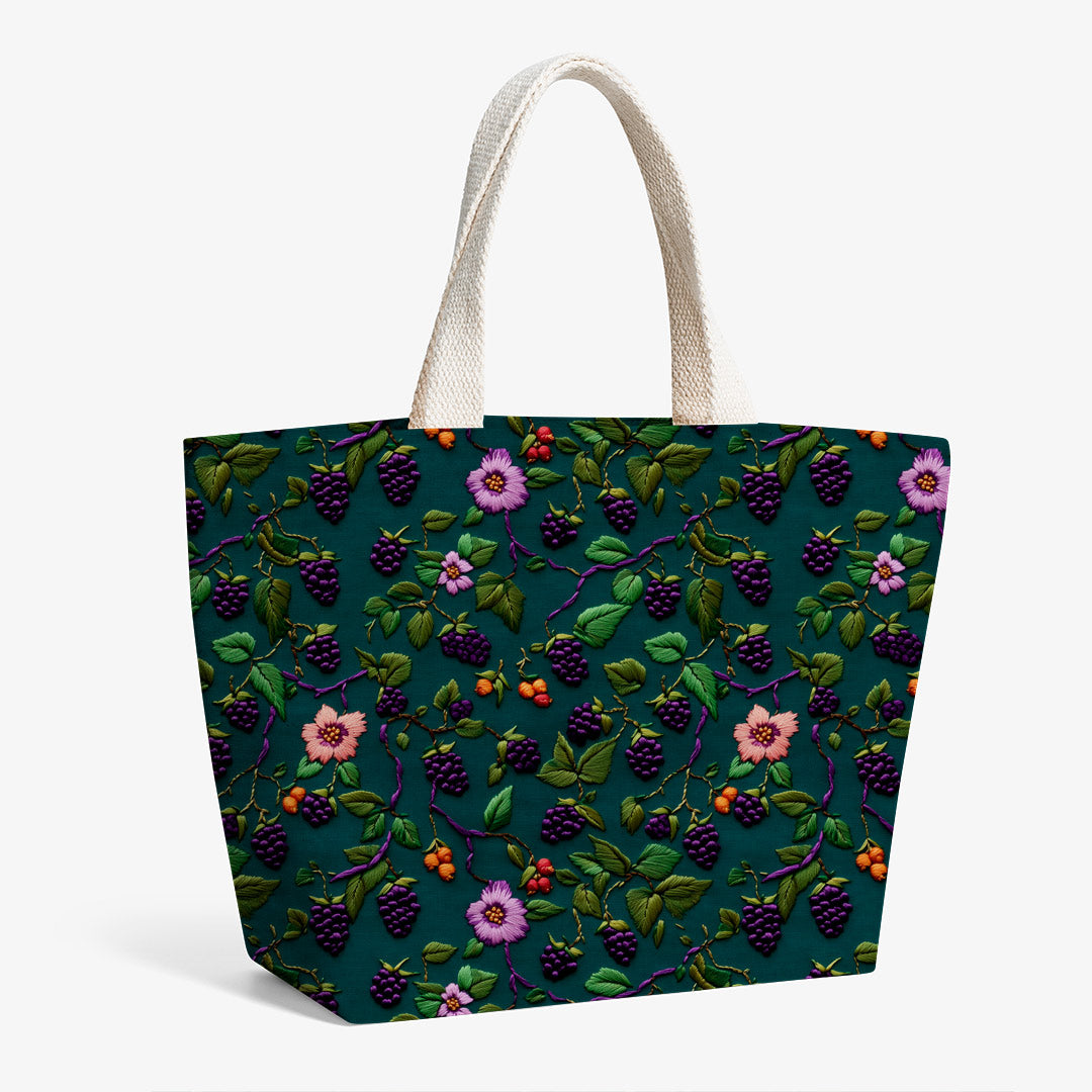 Blackberry Vine Green Fabric
