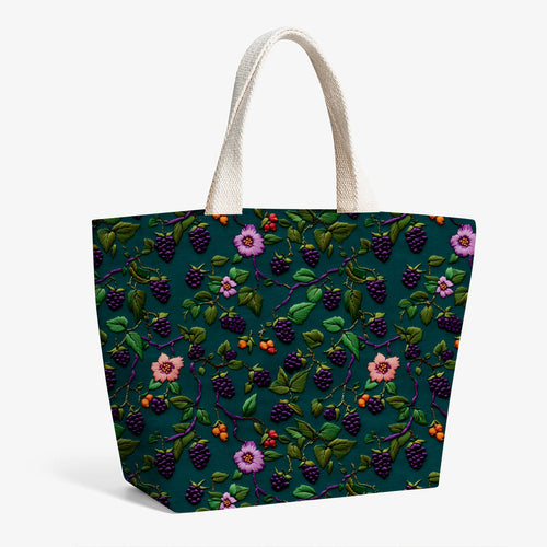 Blackberry Vine Green Fabric