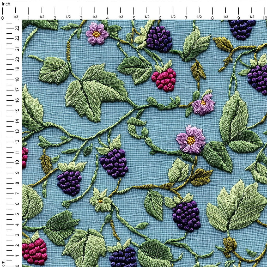 Blackberry Vine Light Fabric