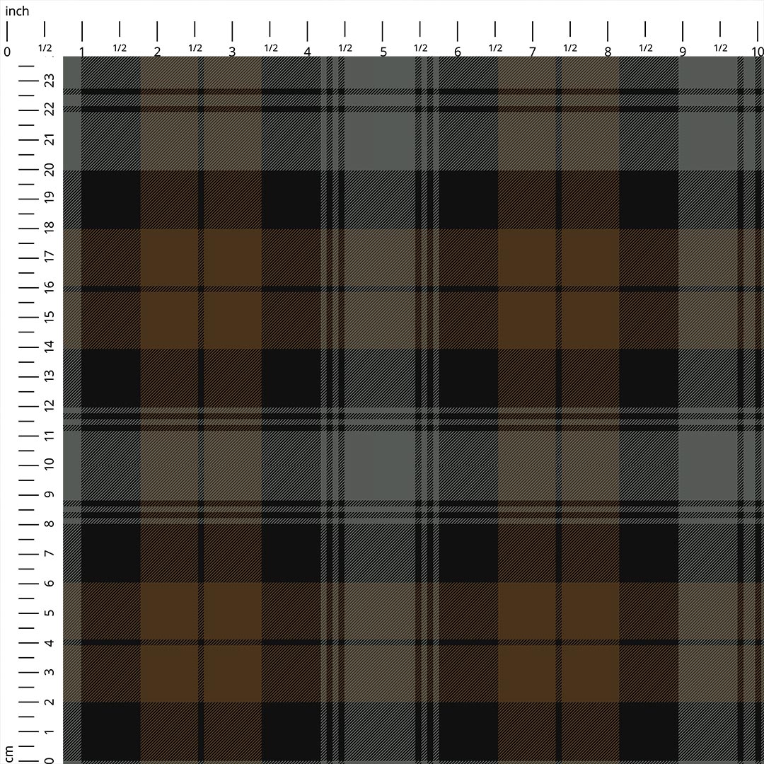 Blackwatch Weathered Tartan Fabric 1446