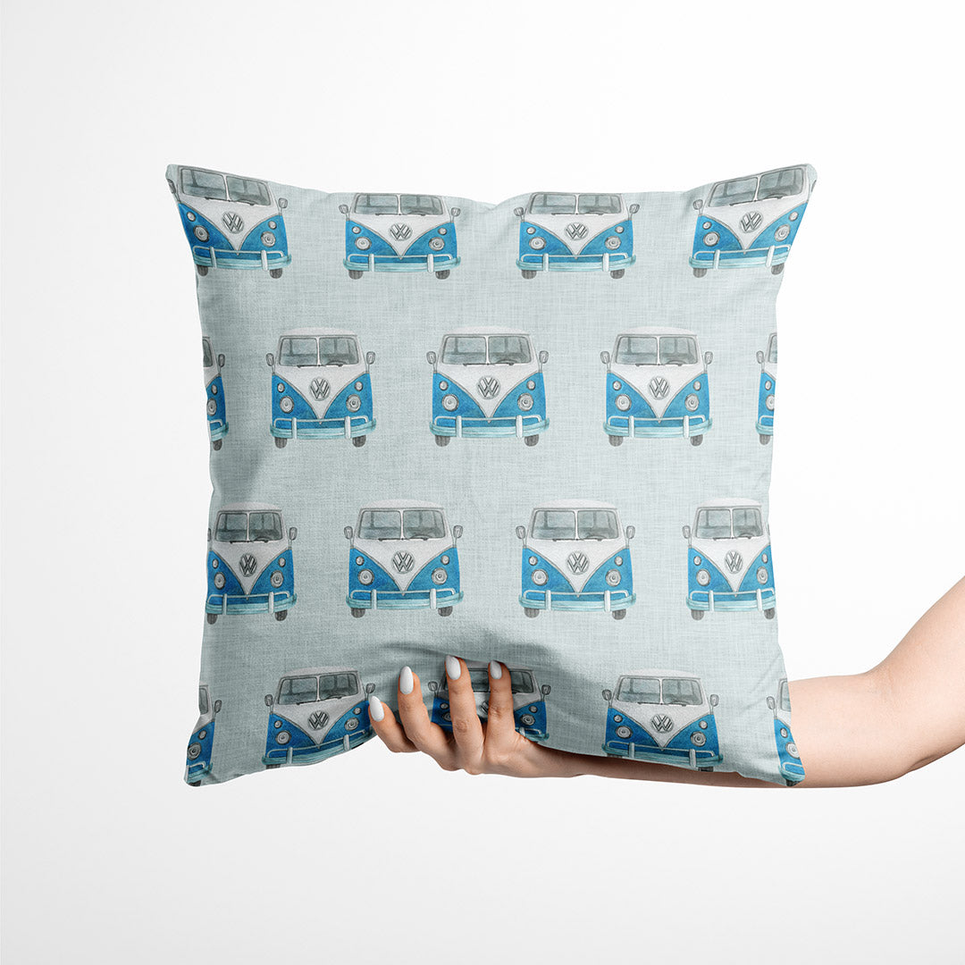 Blue Campervans Fabric