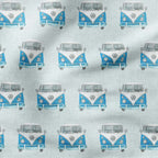 Blue Campervans Fabric
