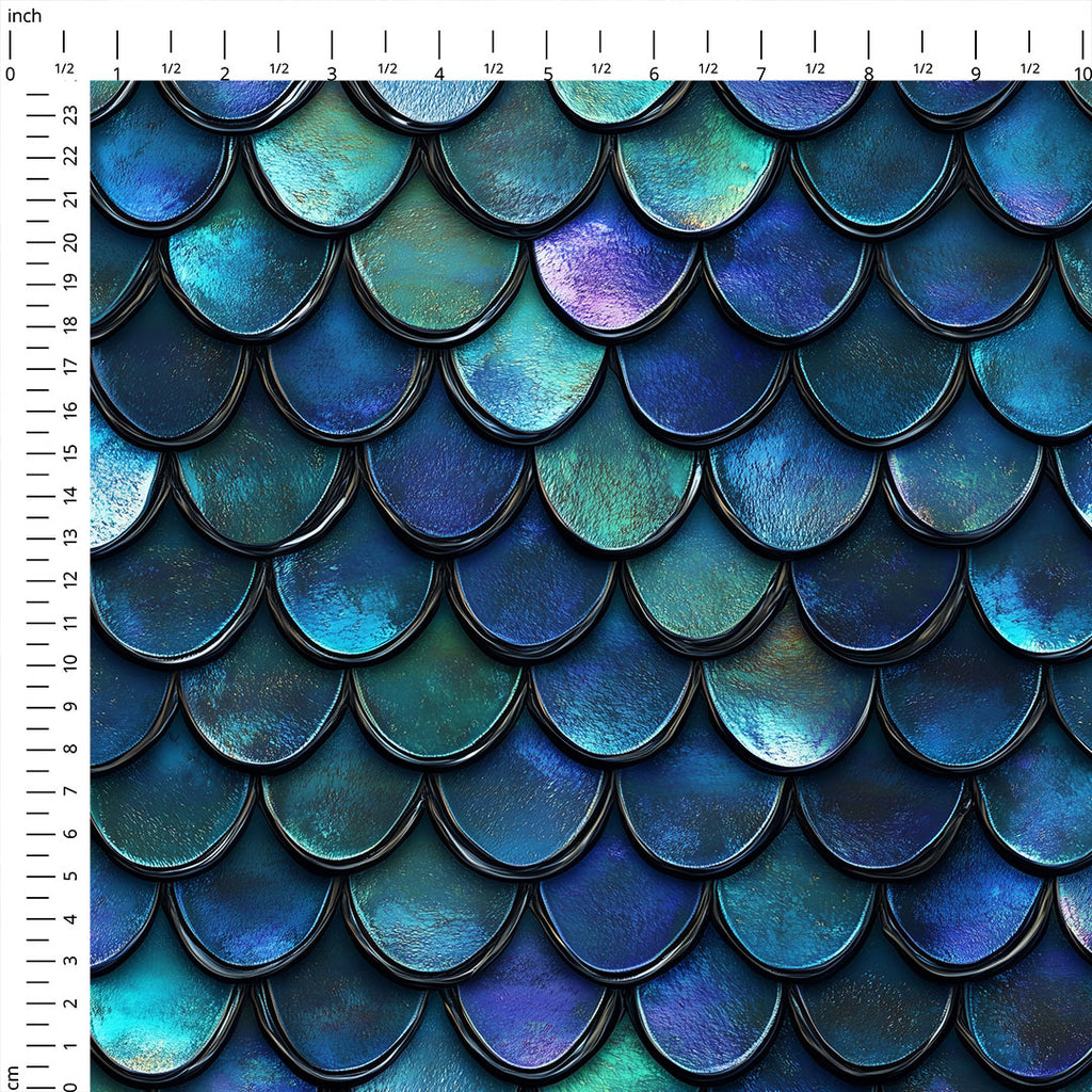 Blue Dragon Scales Fabric