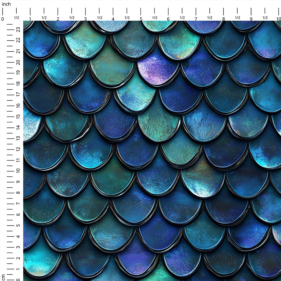 Blue Dragon Scales Fabric