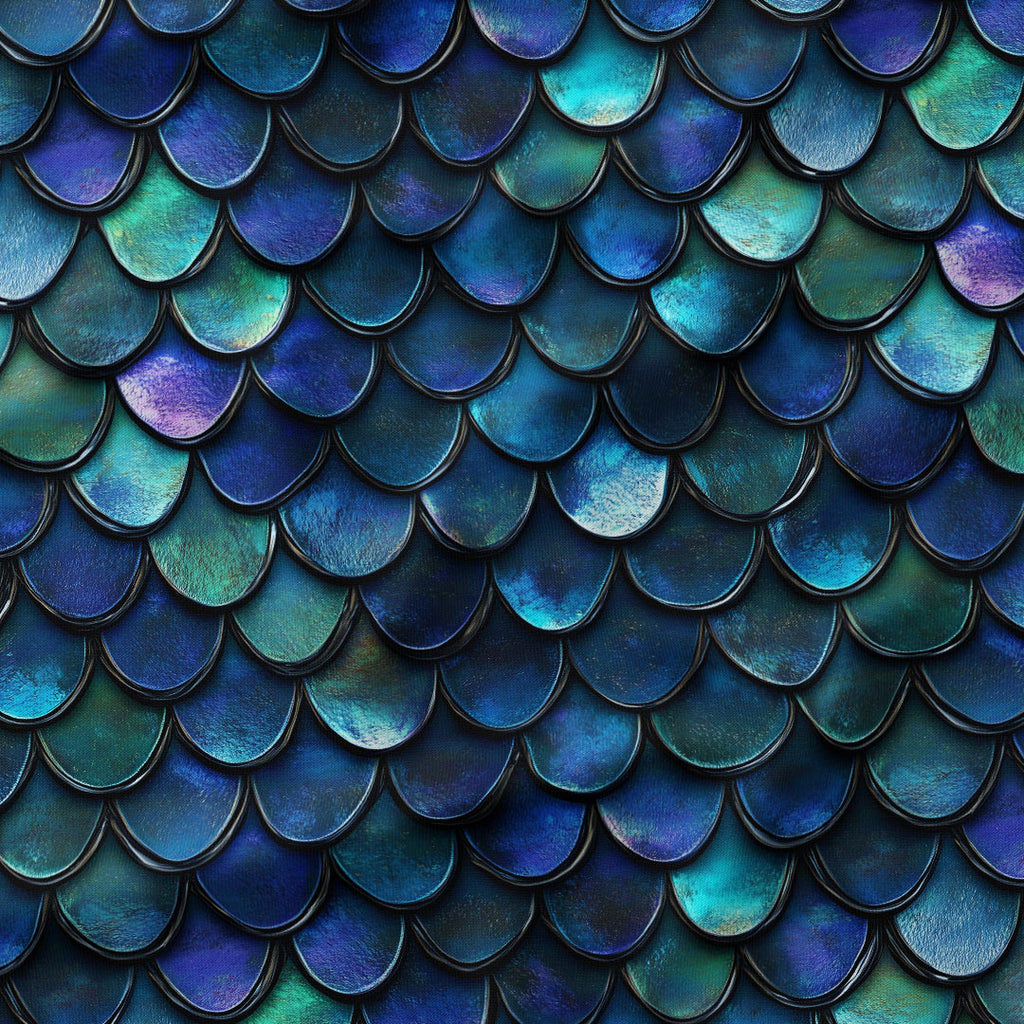 Blue Dragon Scales Fabric
