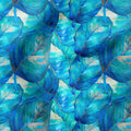 Blue Leaves Fabric