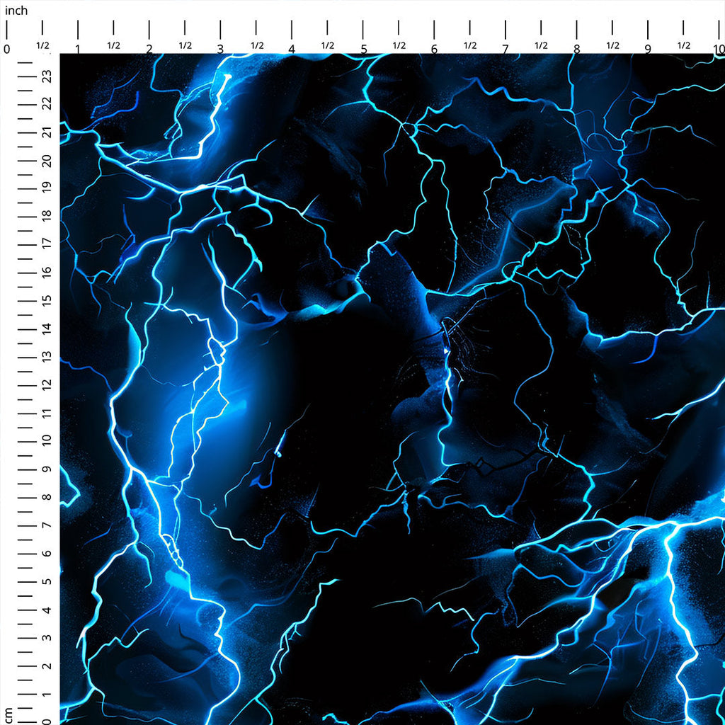 Blue Lightning Fabric