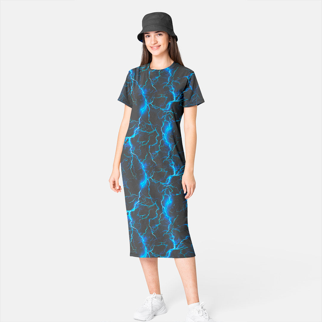 Blue Lightning Fabric