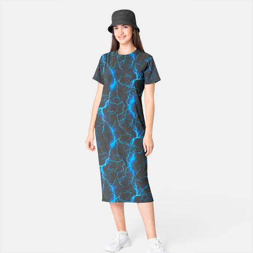 Blue Lightning Fabric