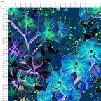 Blue Orchids Fabric