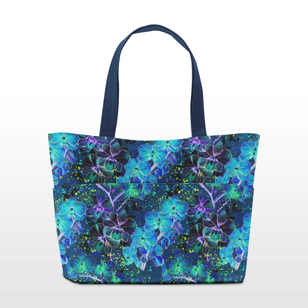 Blue Orchids Fabric