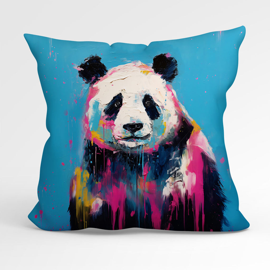 CUSHION Fabric Panel Panda Blue