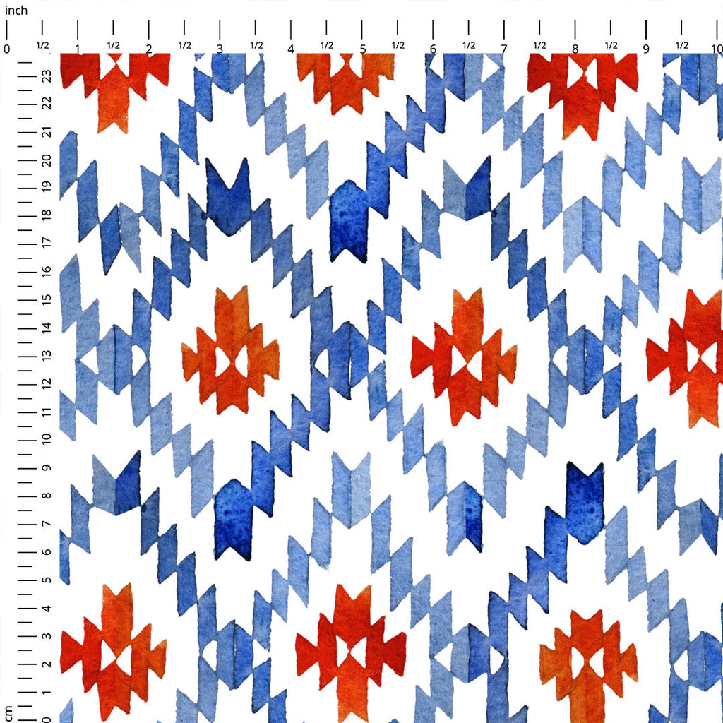 Blue Rhombus Fabric