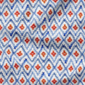 Blue Rhombus Fabric