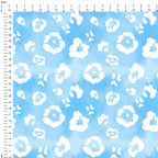 Blue Sky Leopard Fabric