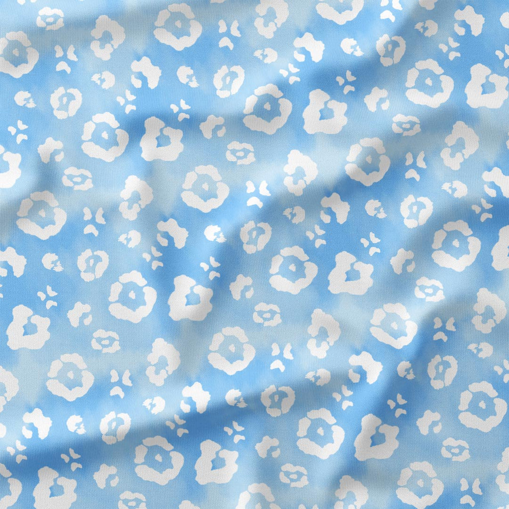 Blue Sky Leopard Fabric