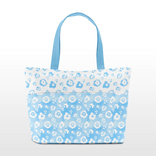 Blue Sky Leopard Fabric