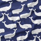 Blue Whales Fabric