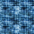 Blue Abstract Checks Fabric