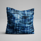 Blue Abstract Checks Fabric