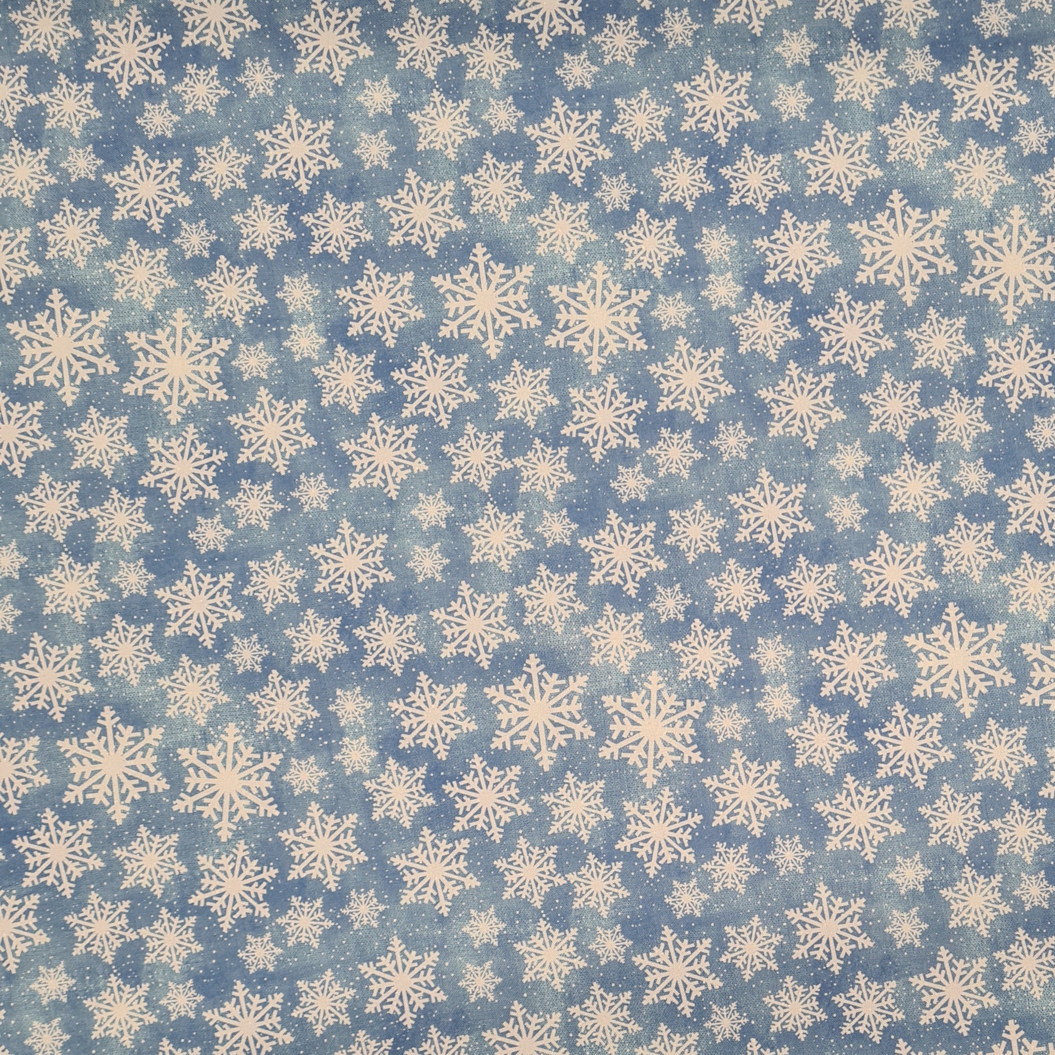 Blue Snowflakes Fabric