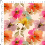Blush Watercolour Bloom Fabric