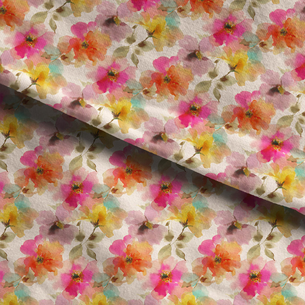 Blush Watercolour Bloom Fabric