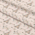 Boho Tipi Beige Fabric