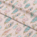 Boho Feathers Pink Fabric