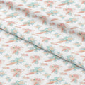 Boho Roses White Fabric