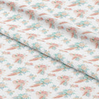 Boho Roses White Fabric