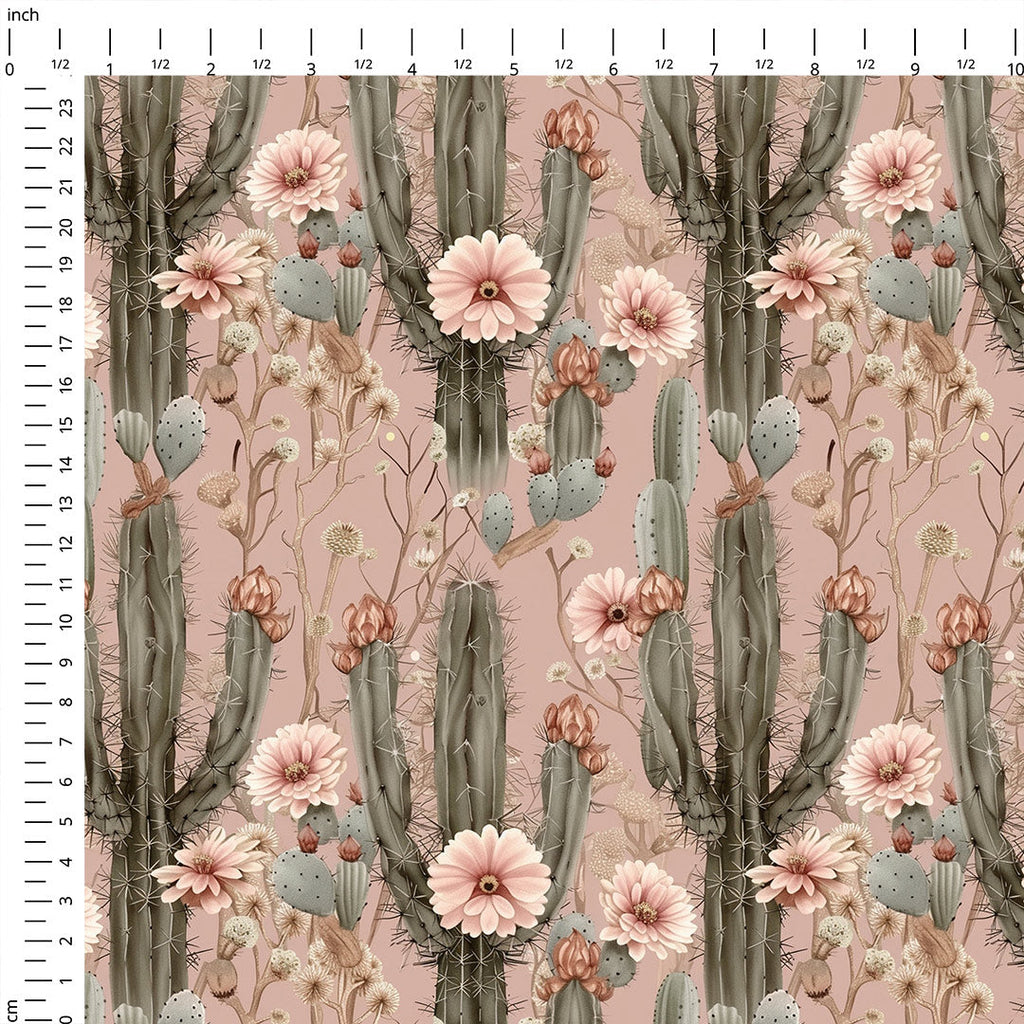 Boho Wild West Cactus Fabric