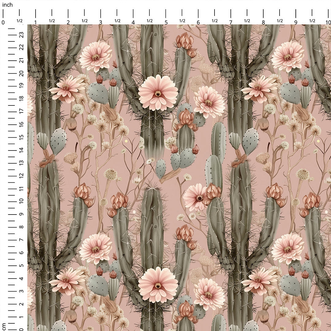 Boho Wild West Cactus Fabric