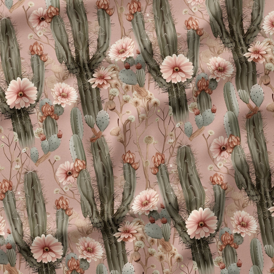 Boho Wild West Cactus Fabric