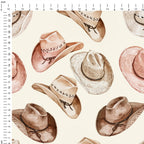 Boho Cowboy Hats Fabric