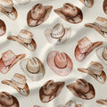 Boho Cowboy Hats Fabric