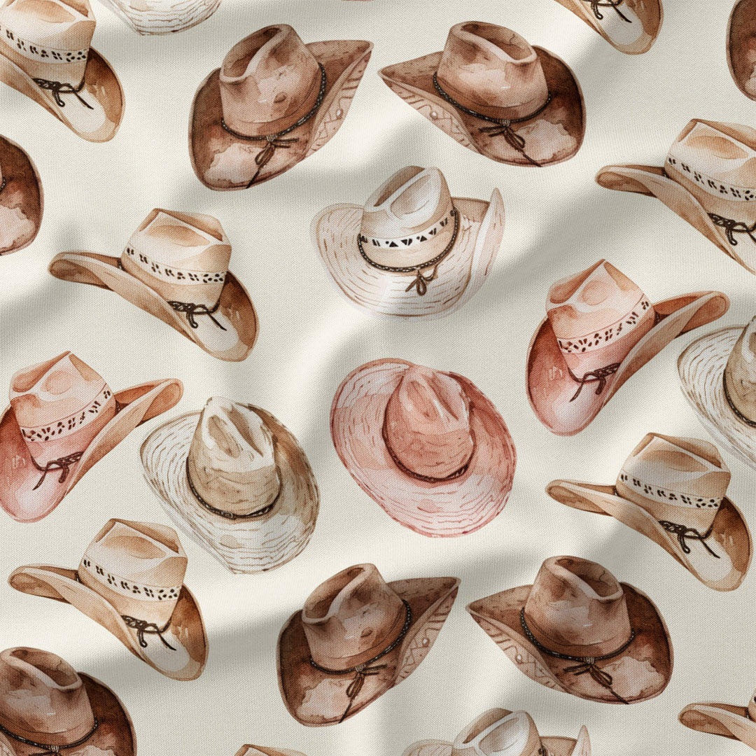 Boho Cowboy Hats Fabric