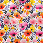 Bold Autumn Flowers Fabric
