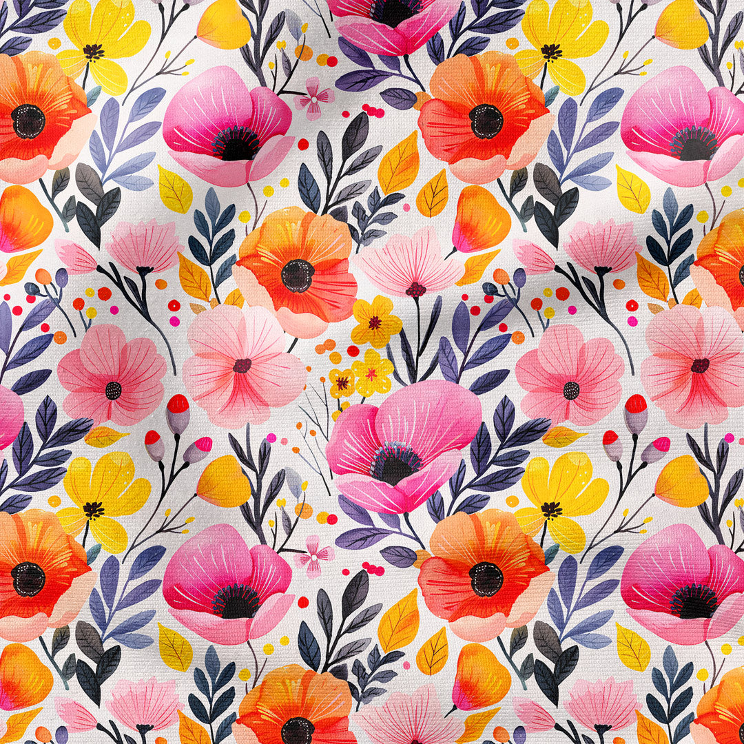 Bold Autumn Flowers Fabric