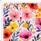 Bold Autumn Flowers Fabric