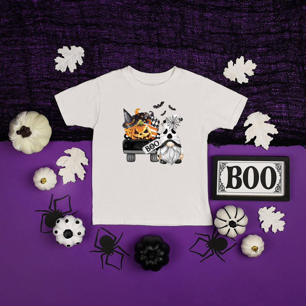 Boo! Ghost Gnome Halloween Iron on fabric heat transfer DTF-34